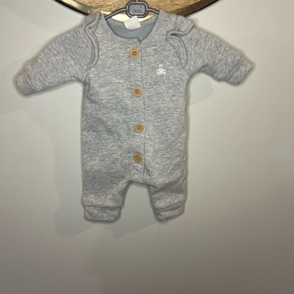 GAP Heather Gray Kids Footie One Piece